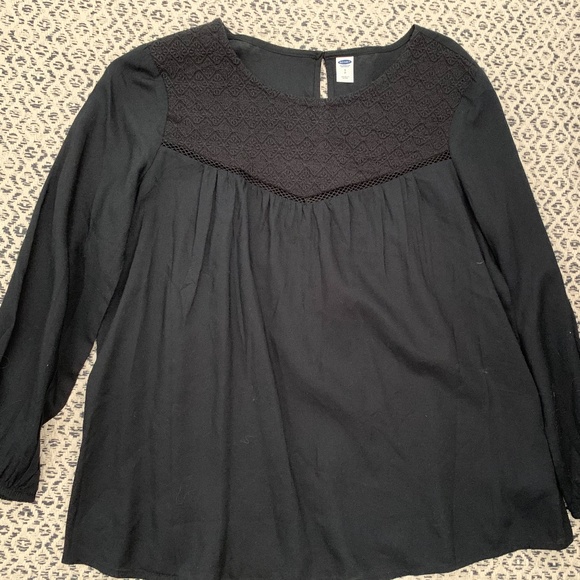 Long sleeve black blouse - Picture 1 of 3